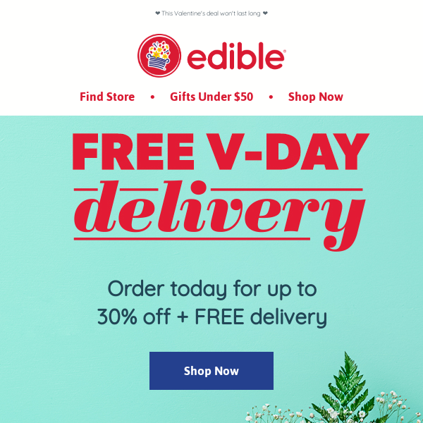 Order early for FREE delivery