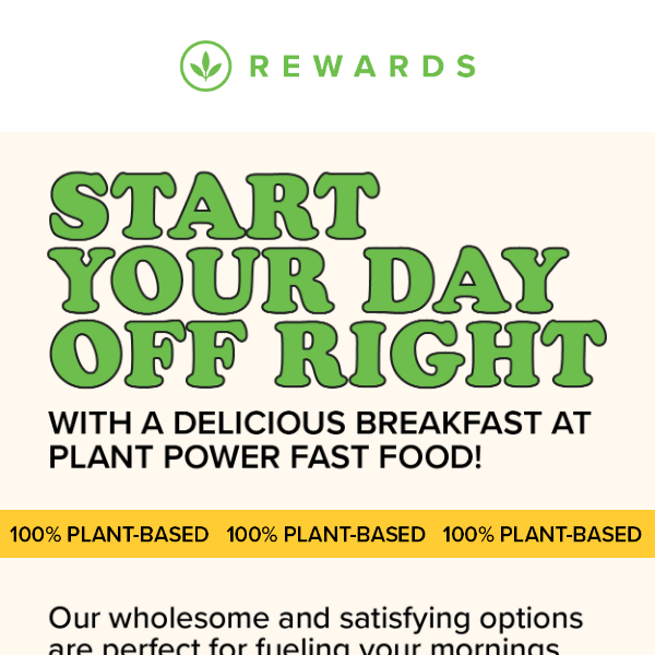 ☀️ Rise and Shine with Plant Power Fast Food's Delicious Plant-Based Breakfast Options ☀️