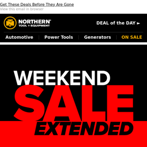 Extended: Weekend Sale Ends Tonight!