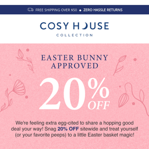 🌷 Hop into Easter Savings – 20% OFF Storewide! 🐰