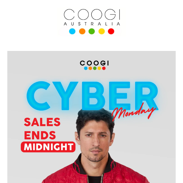 Last Chance: Coogi Cyber Monday Sale Ends at Midnight! Get 30% Off Select Sportswear Now!