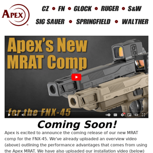 Apex MRAT Comp for FNX-45 Coming Soon!