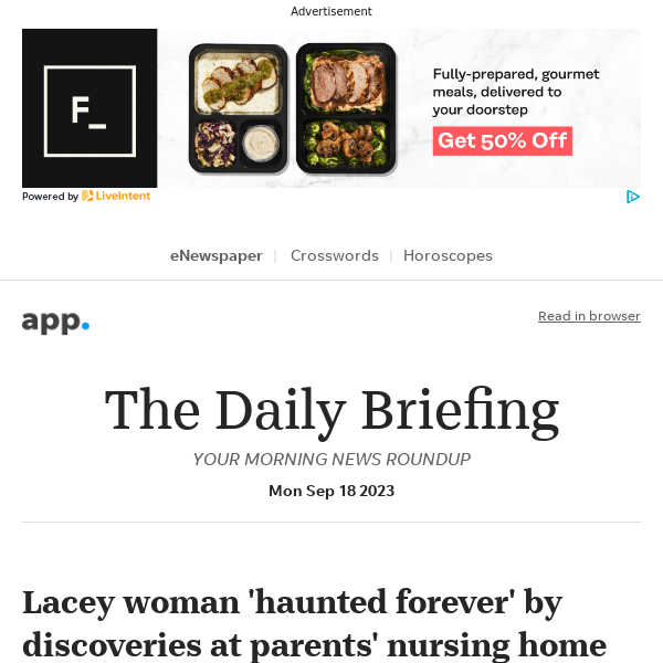 Daily Briefing: Lacey woman 'haunted forever' by discoveries at parents' nursing home