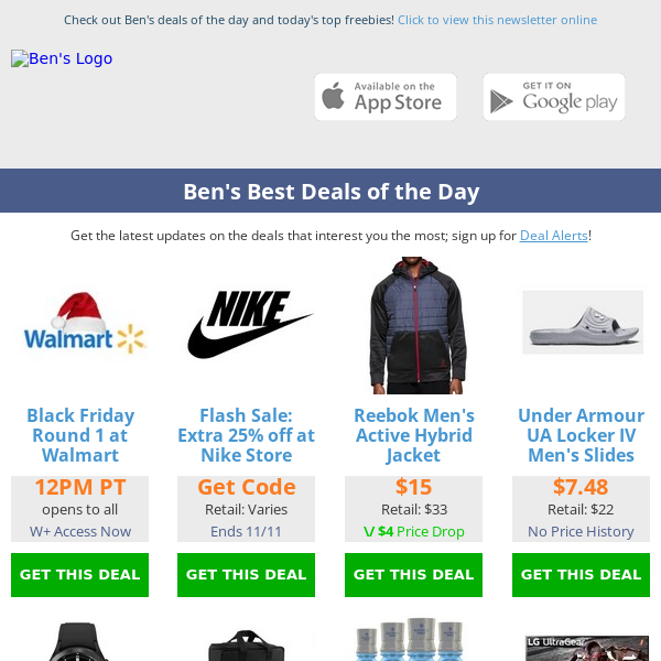 Ben's Best Deals: Bowflex Giveaway - $69 Apple AirPods - 25% off at Nike - Walmart Black Friday Round 1