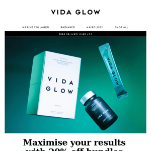 Save 20% on Vida Glow bundles