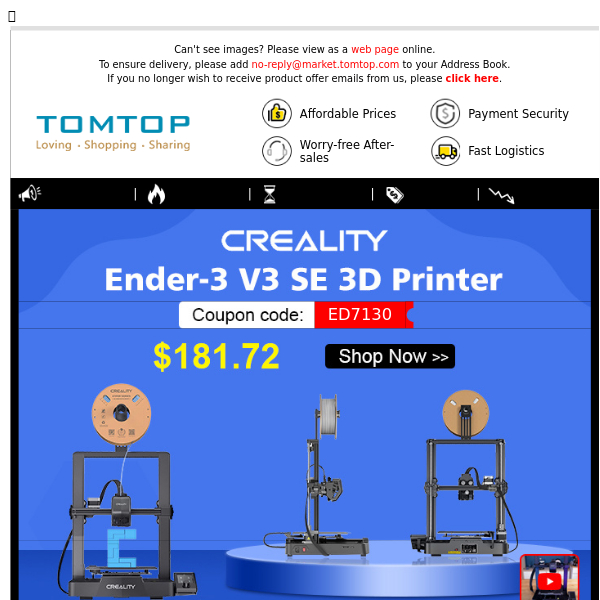 🔥Creality Ender-3 V3 SE🔥 3D Printer arrives again! With Exclusive Coupon Code, Check Now>>>