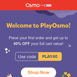Play Osmo, we missed you! Here's an exclusive coupon for Black Friday!