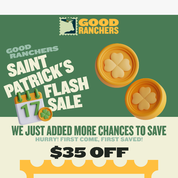 St. Patrick's Sale is almost Lepra-GONE 🌈 Save $35 Now