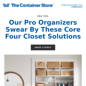 Pro Tip #43: Four Core Closet Solutions
