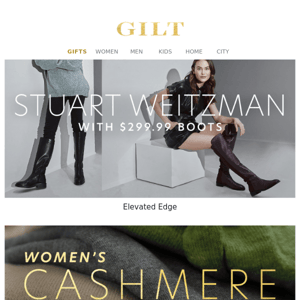 Stuart Weitzman With $299.99 Boots | 48-Hour Special Prices on Cashmere