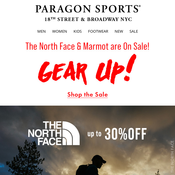 The North Face and Marmot are On Sale! Up to 30% OFF! - Paragon Sports