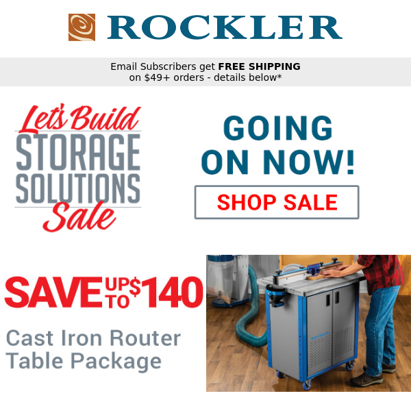 Rockler Cast Iron Router Table with Pro Fence and Cabinet/Dust Bucket