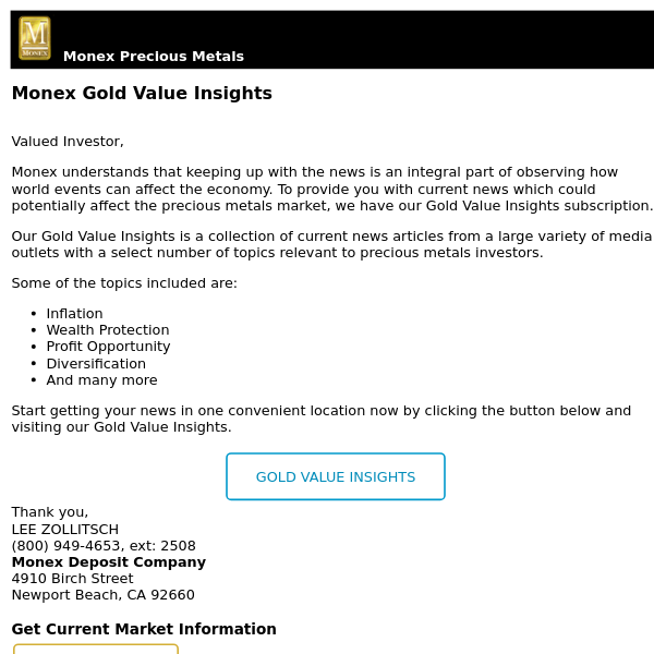 Precious Metals News from Monex