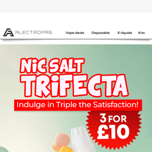 Alectrofag, 🚀 Fuel Your Flavor: Score Blockbuster Discounts on Nic-Salts! 🤑💰 - Code DEAL10 For Additional 10% OFF 🤑 on Order Above £60🔥