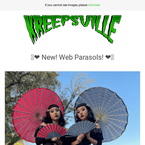 🕸️🕷️🕸️New! Spiderweb Parasols! 🕸️🕷️🕸️