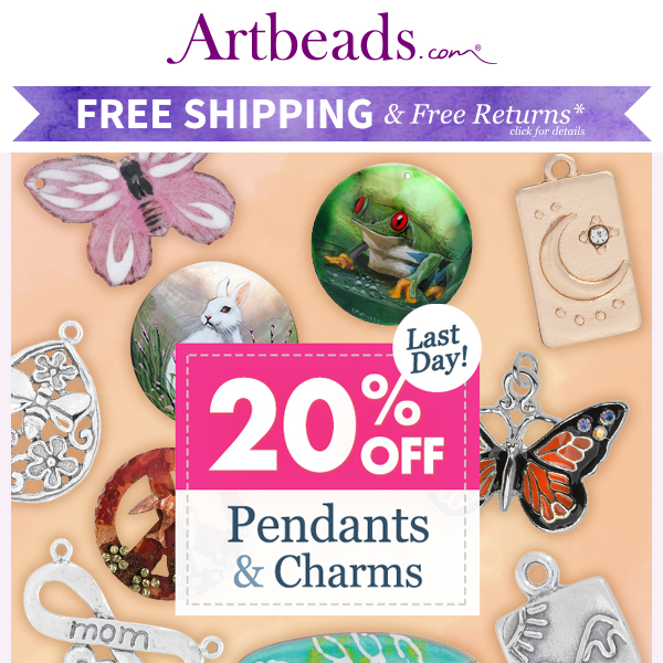 LAST DAY - 20% Off All Charms & Pendants