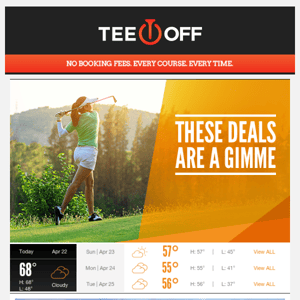 Now on the tee: you!