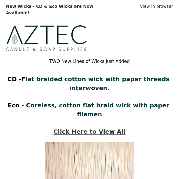 New Wicks - CD & Eco Wicks are Now Available🎉