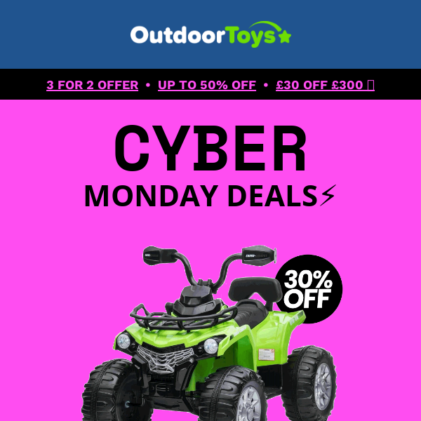 Cyber Monday Deals! ⚡️