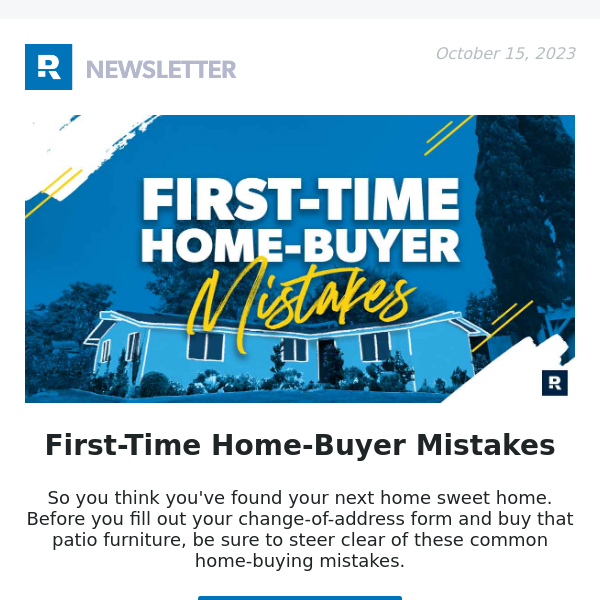 First-Time Home-Buyer Mistakes