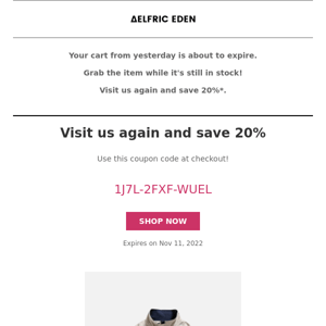 You've still got time to save 20%