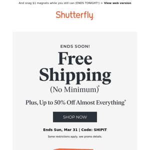 It’s on! ✨FREE shipping✨ (no min!) starts today