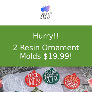 Hurry! 2 Resin Ornament Molds $19.99 !