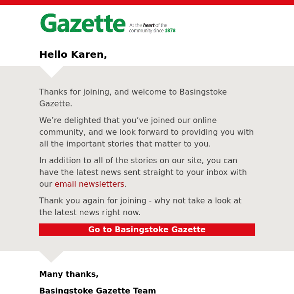 Welcome to Basingstoke Gazette