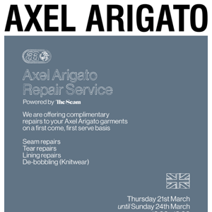 21st - 24th March | Axel Arigato Repair Service