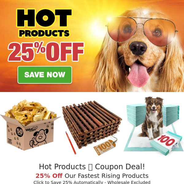 Hot Doggie Deals 🔥 25% Off