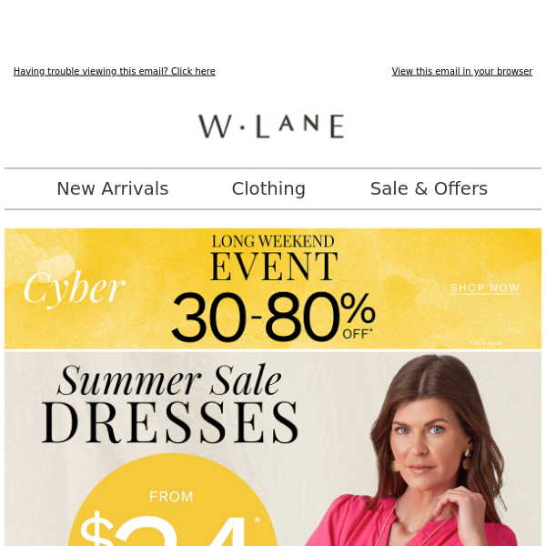 You're Invited To The $34* Dresses Summer Sale!