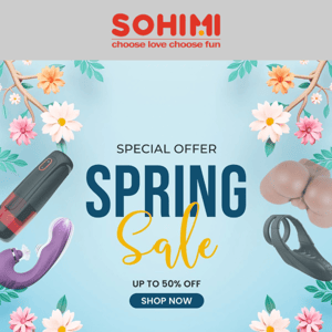 🍏 Spring Sale + Up to 50% OFF !