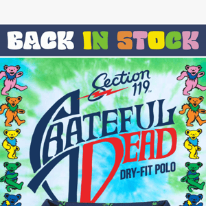 💽 Remastered: Grateful Dead Dry Fit Polos👕