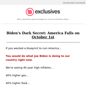 Biden's dark secret: America falls in just weeks!