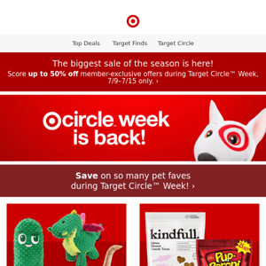 20% off so many pet faves for Target Circle Week.