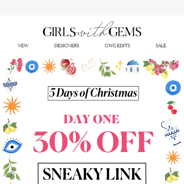 30% off Sneaky Link* 🎅🏻 Day 1 of the 5 Days of Christmas