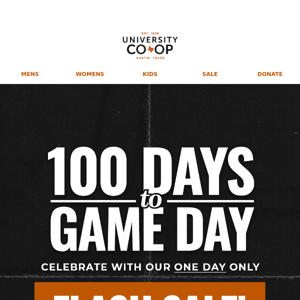 It's 100 Days to Game Day! 🏈 Celebrate with us! 🚨
