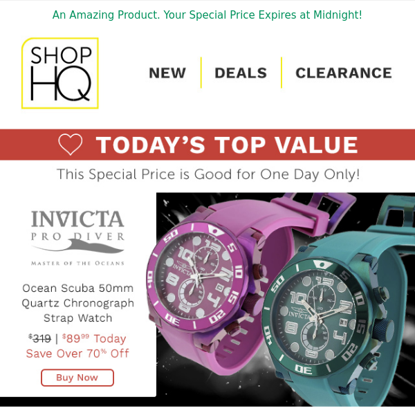 HURRY! This Invicta Deal Ends Soon