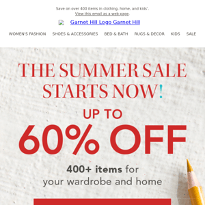 Up to 60% OFF: Summer Sale is ON!