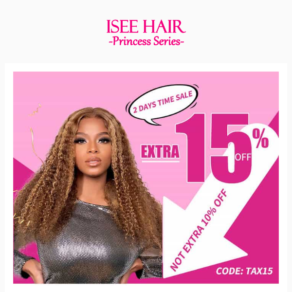 Special Offer in 2 days: Extra 15% off 