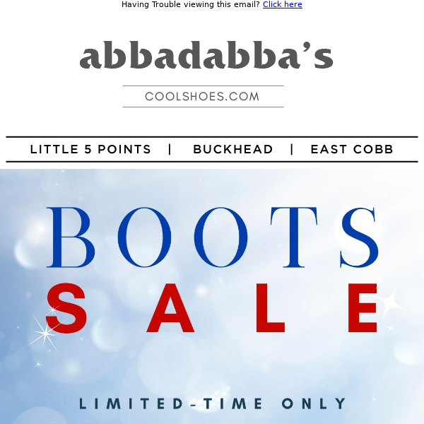 Boots Sale ENDS Sunday!