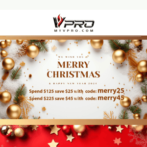 Christmas Sale Alert: Save $25 on Orders Over $125 Plus Additional Discounts at MyVpro