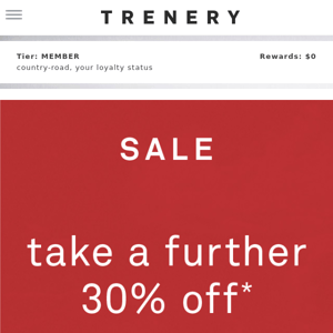 Sale | Take a Further 30% Off