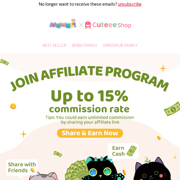 👏Up to 15% commission rate | Affiliate Program 