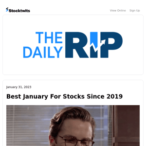 Best January For Stocks Since 2019