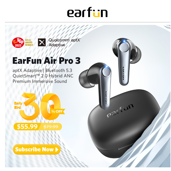 EarFun's New Air Pro 3 is World's 1st LE-Audio ANC Wireless Earbuds