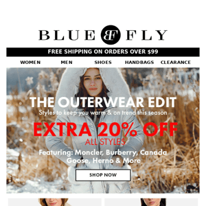The Outerwear Edit: EXTRA 20% OFF ALL STYLES