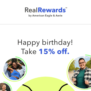 HBD, American Eagle! Here’s 15% off!