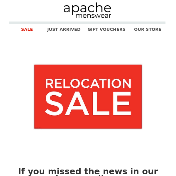  Relocation Sale Continues Save £'s
