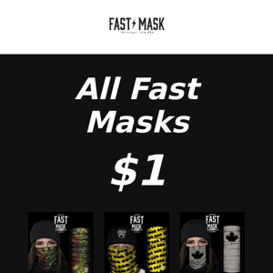 $1 Deals! Final days for Fastmask.com